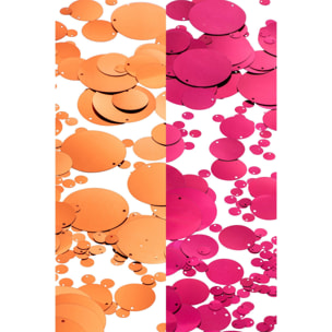 J-Line paquets de sequins ronds - PET - fuchsia/orange - assortiment de 2