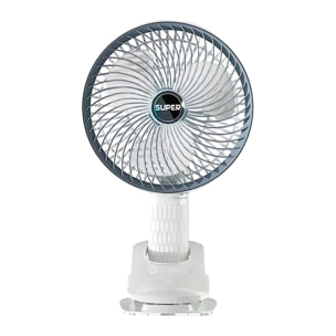 Ventilatore a clip silenzioso, 3 impostazioni di velocità con rotazione manuale verticale e orizzontale di 360°.