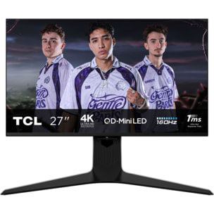 Ecran PC Gamer TCL 27R83U 27" 4K 160Hz VA MiniLED HDR 1400 HDMI 2.1 AMD FreeSync
