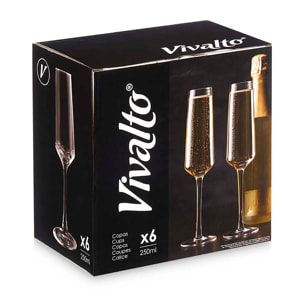 PACK 6 COPAS CHAMPAGNE CONICA 250ML