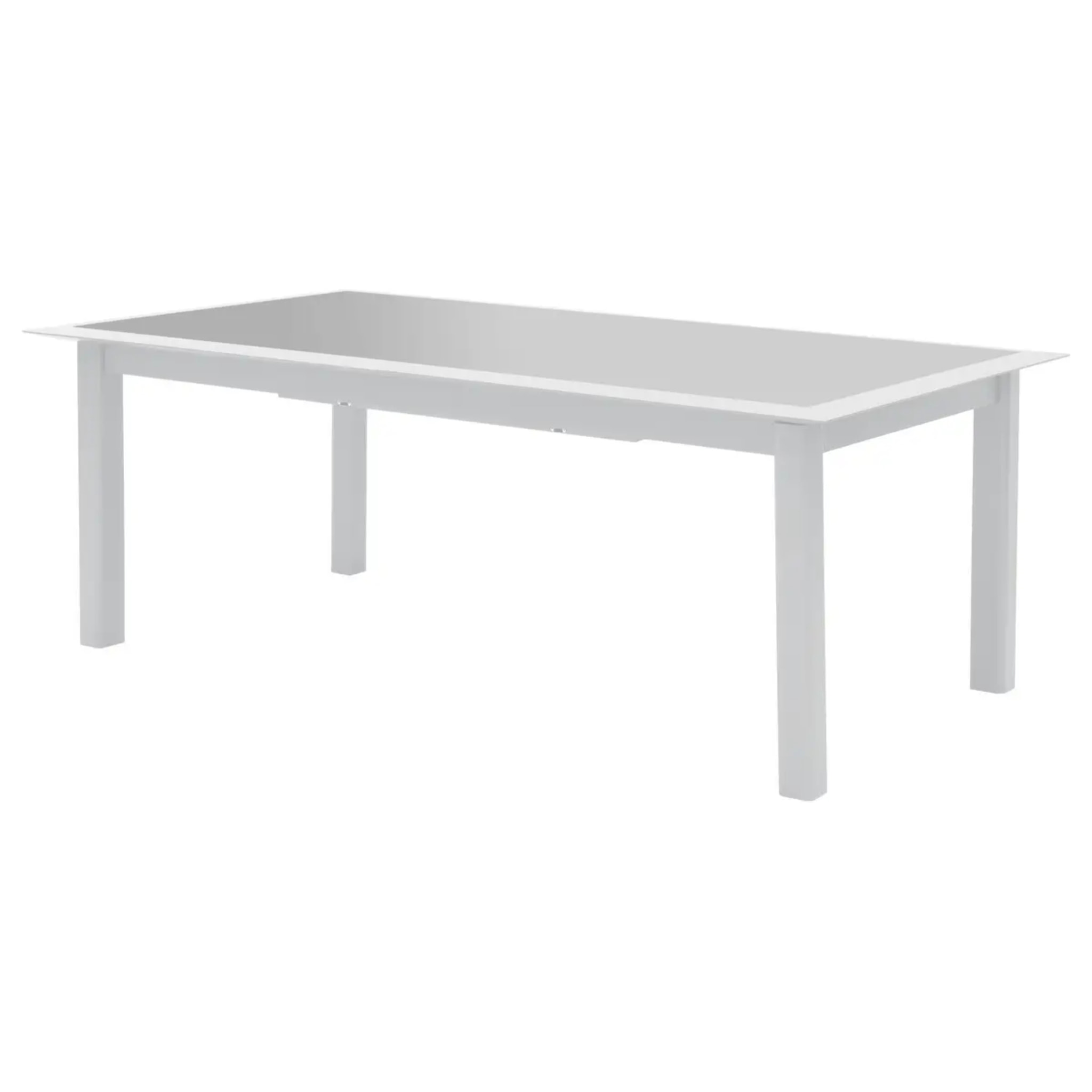 Table de jardin extensible Allure Gris & Blanc