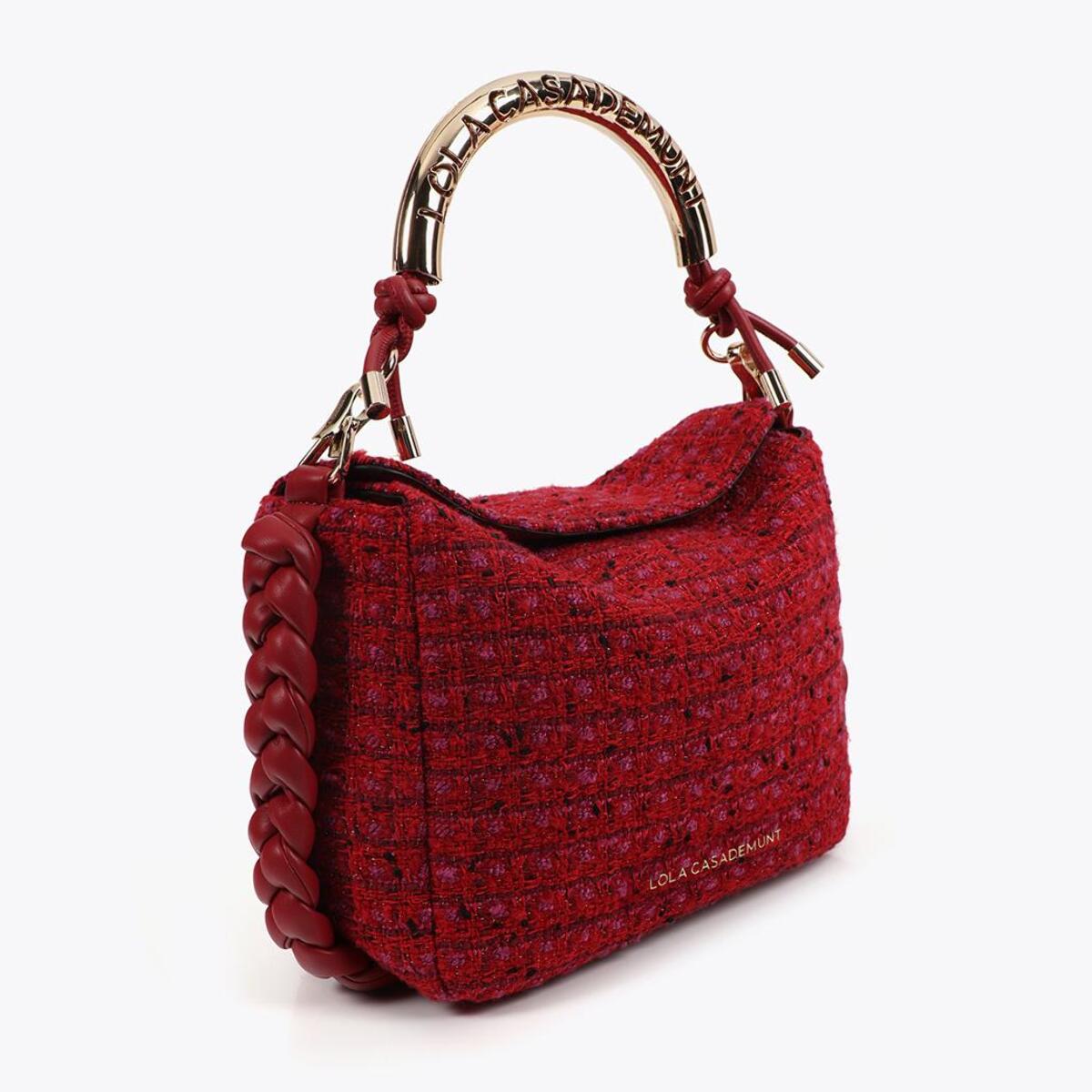 Borsa a tracolla Tweed con manico metallico personalizzato