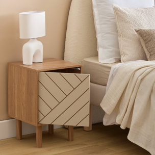 Etagère 1 porte Mix'N'Match bois et motif rayé