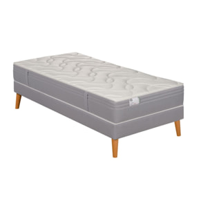 Ensemble L INDISPENSABLE, matelas H26 ressorts ensachés, ferme, sommier