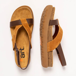 Sandalias 1718 NAPPA-SILK SUEDE BROWN-TOFFEE /RHODES color Brown-toffee