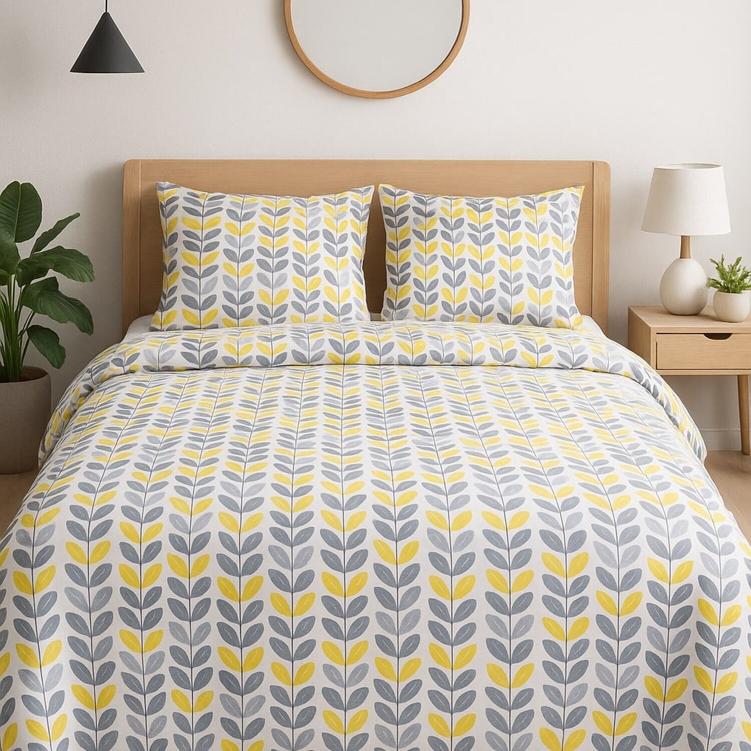 Parure housse de couette 3pcs 100% coton 57fils cabane