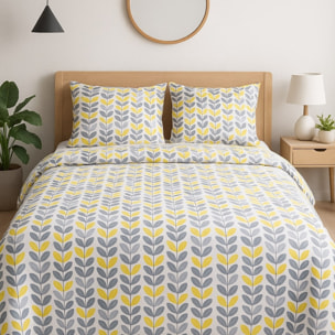 Parure housse de couette 3pcs 100% coton 57fils cabane