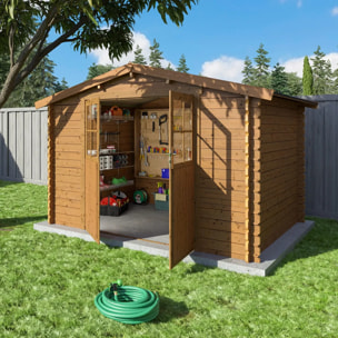 Abri de jardin Honos - bois marron - 7 m²