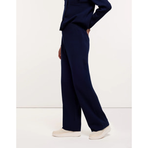 Pantalón de Punto Azul Marino - Yamiki