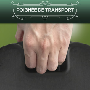 Pied de parasol rond base de lestage 15 Kg poignée HDPE noir