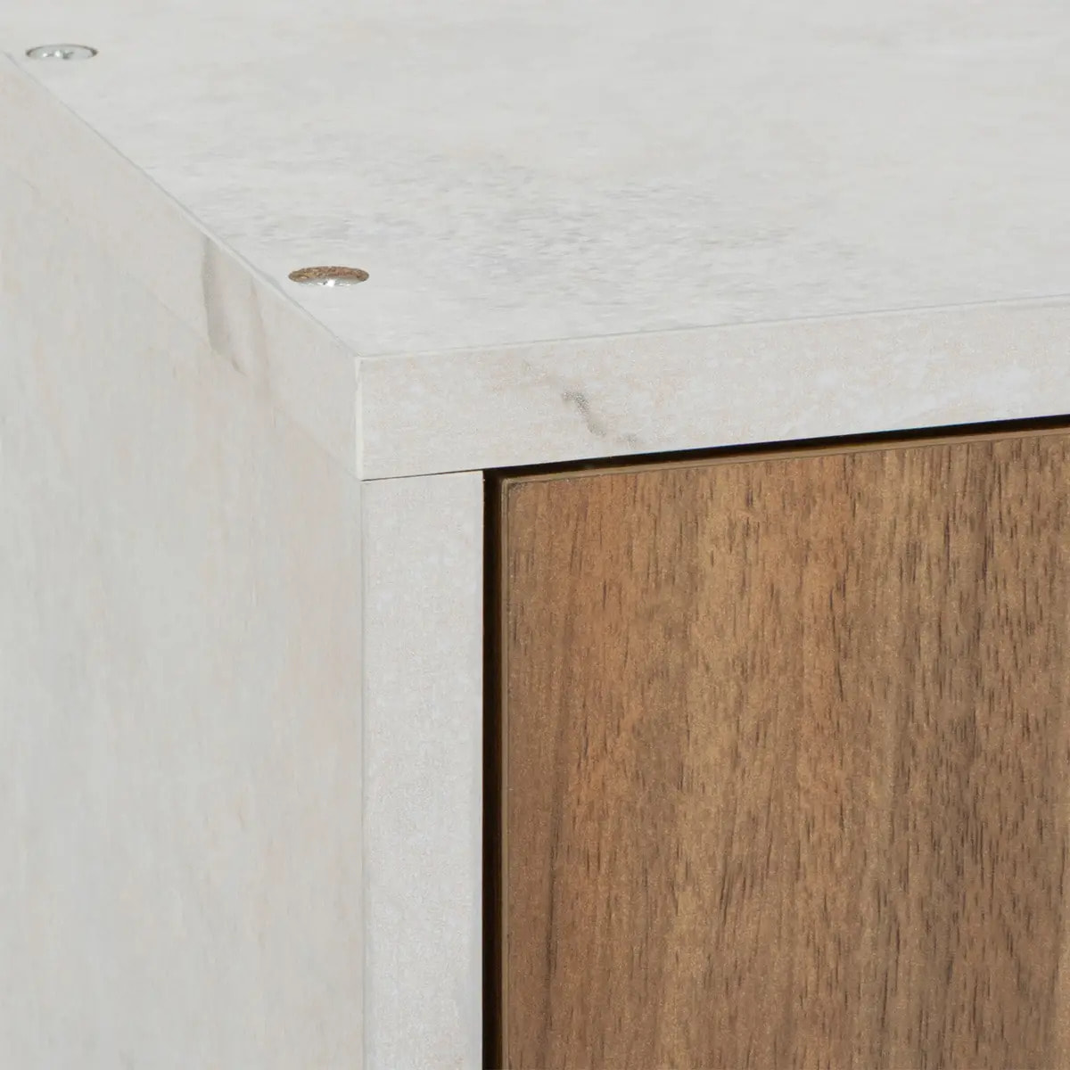 Meuble haut 2 portes Come bois et effet marbre