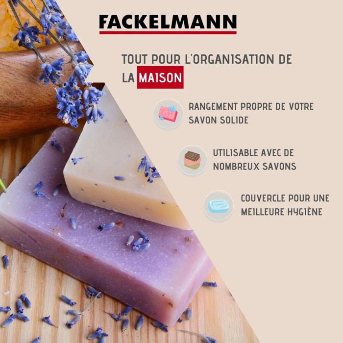 Lot de 2 porte savon avec 2 ustensiles de cuisine Fackelmann Tecno