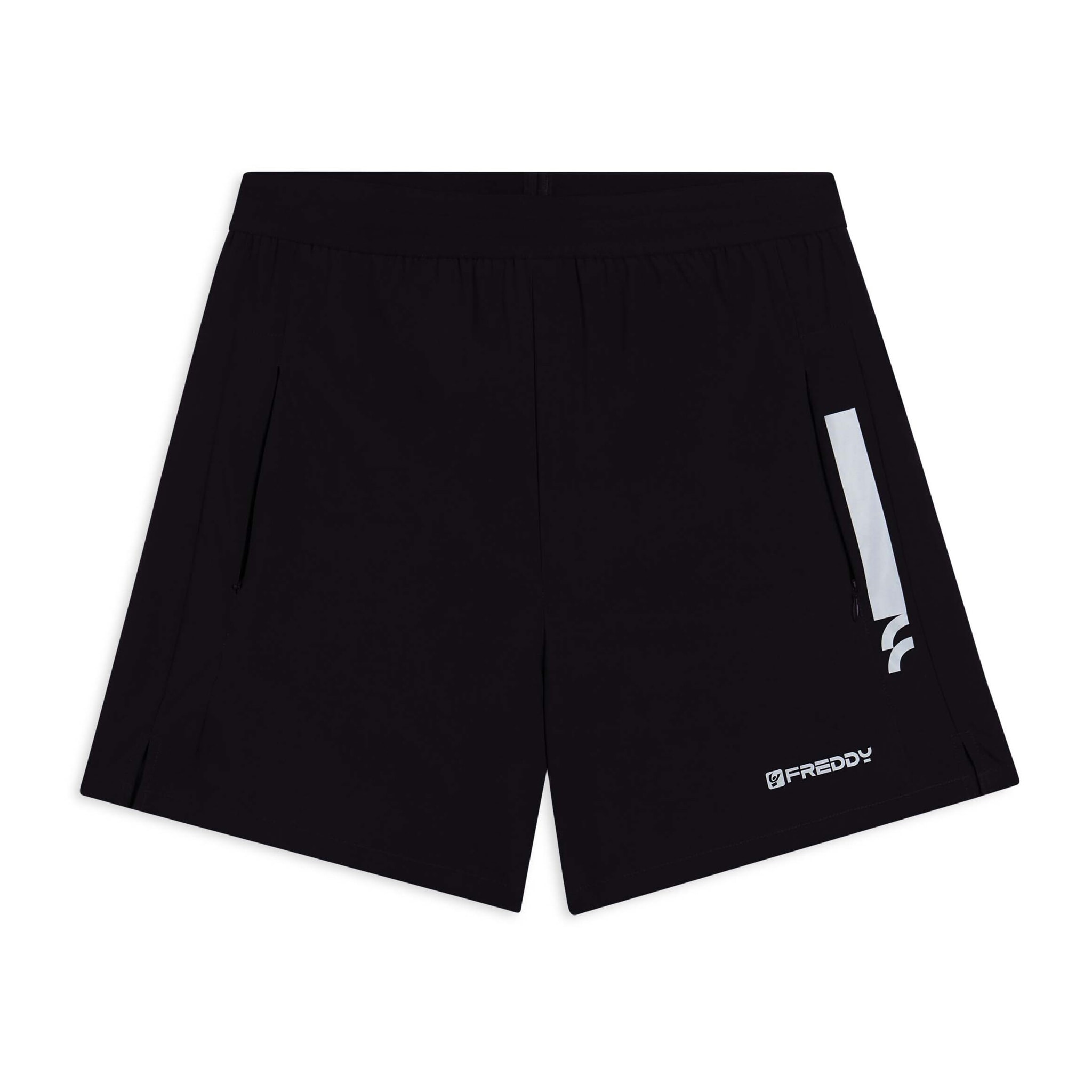 Pantaloni corti slim con grafica e spacchi laterali