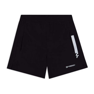 Pantaloni corti slim con grafica e spacchi laterali