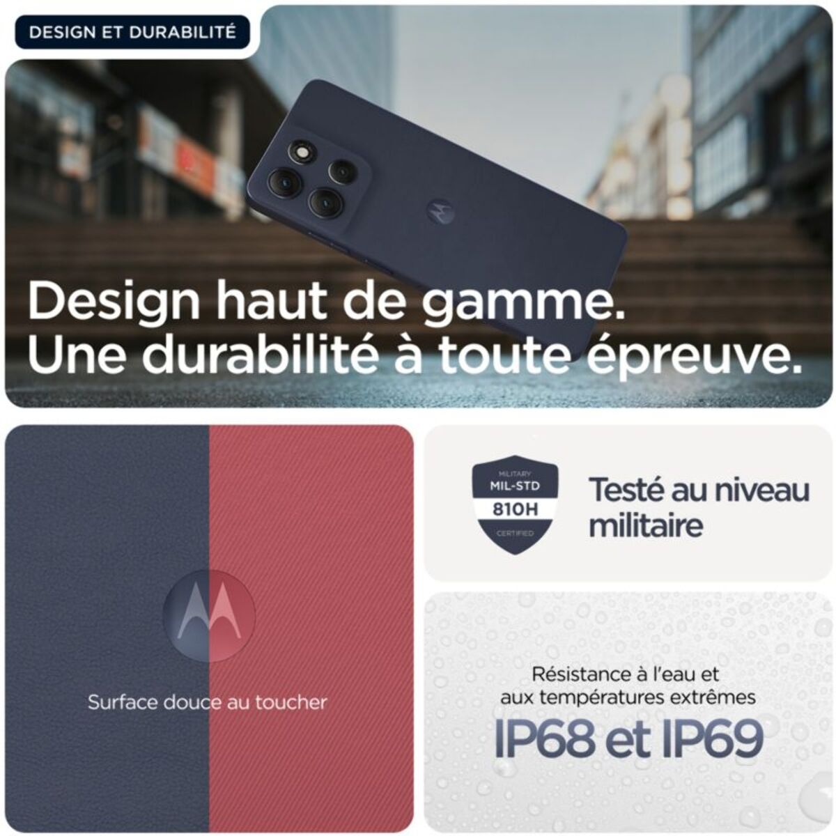 Smartphone MOTOROLA G86 Gris 256Go