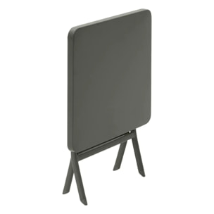 Table d'appoint de jardin carrée "Greensboro" vert laurier 40 x 40cm en acier
