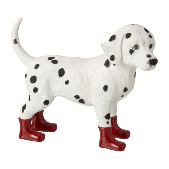J-Line Dalmatien bottes rouges - polyrésine - multicolore