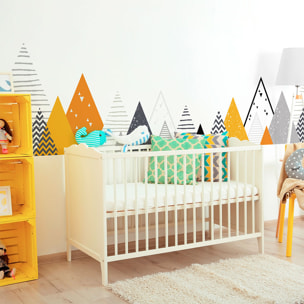 Stickers muraux enfants - Décoration chambre bébé - Autocollant Sticker mural géant enfant montagnes scandinaves ZOLKA