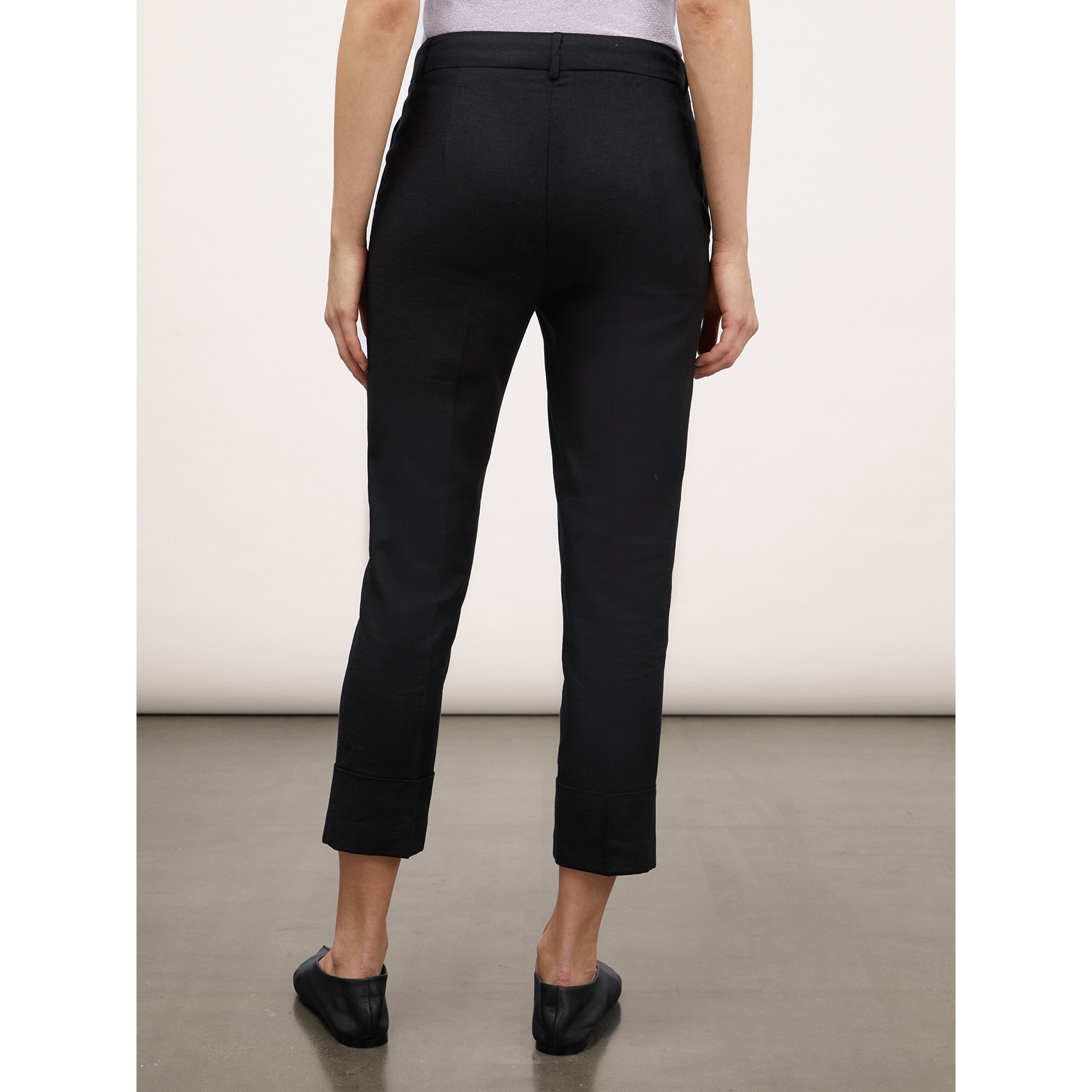 Motivi - Pantalón capri en mezcla de lino - Negro