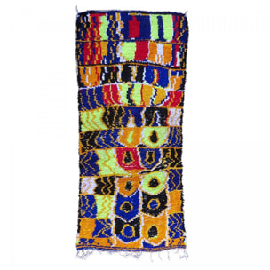 Authentique tapis berbère fait à la main en laine motif ethnic VIRE