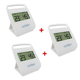 Thermomètre digital (température et humidité) pour intérieur - Lot de 3