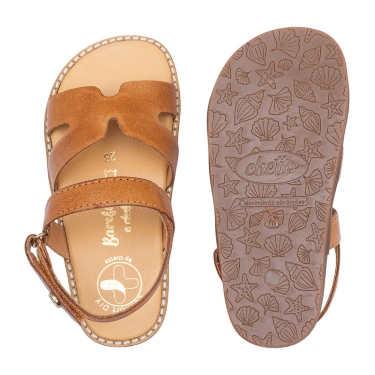 SANDALIA BAREFOOT PIEL CHETTO PALA CUERO