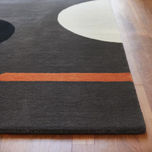 Tapis salon et chambre fait à la main en laine motif seventies OLGU