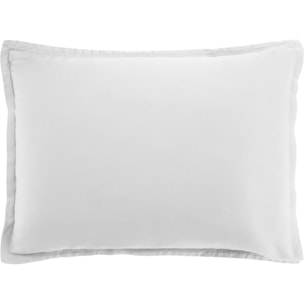 Paire de Taies d'oreiller satin de coton blanc optique