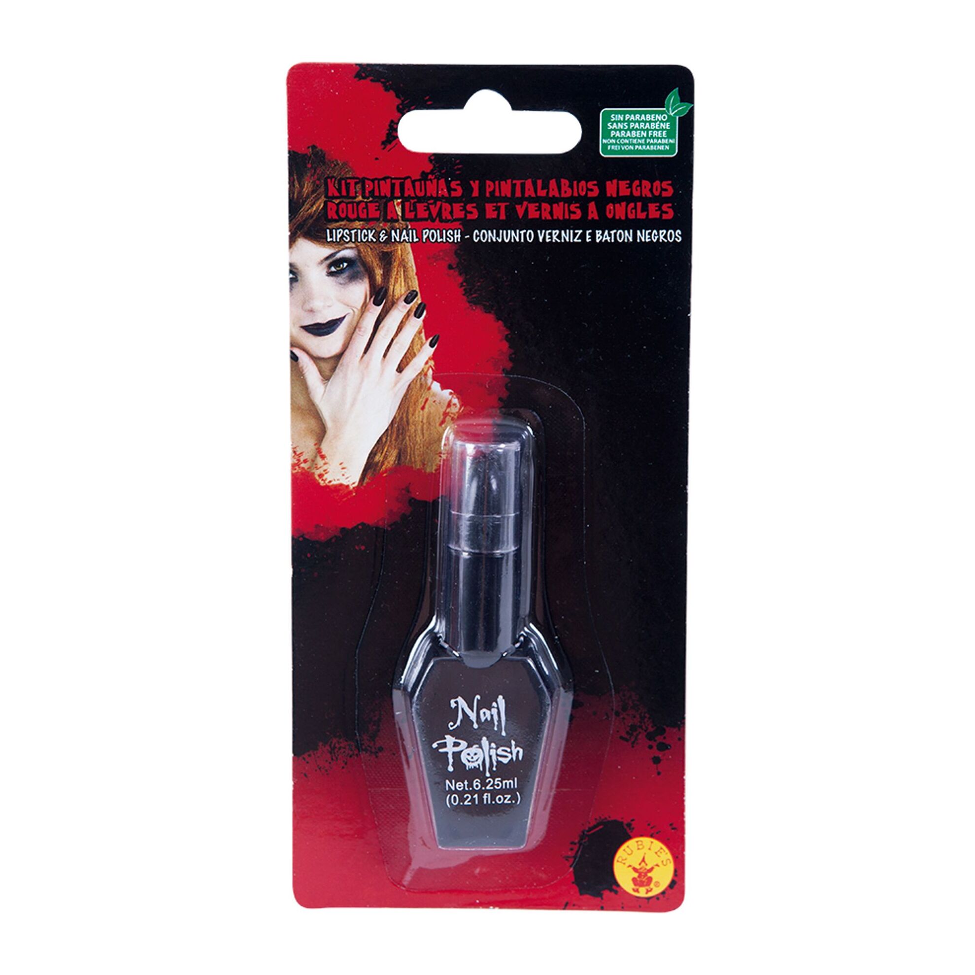 KIT PINTAUÑAS Y PINTALABIOS NEGROS