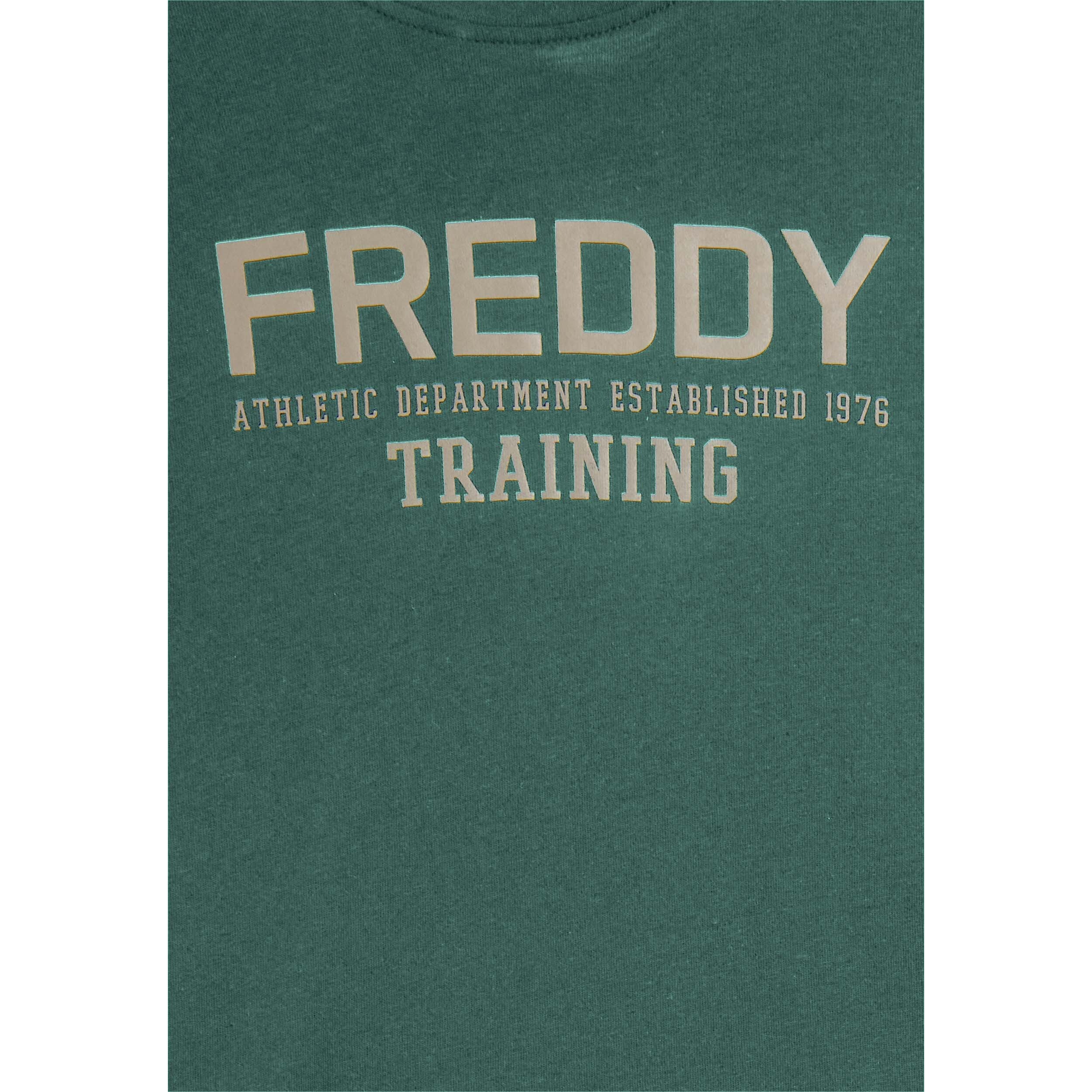 T-shirt con logo centrale e dettaglio camouflage