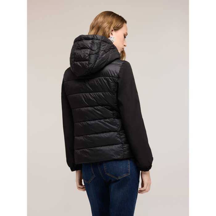 Motivi - Piumino lightweight bimaterico - Nero
