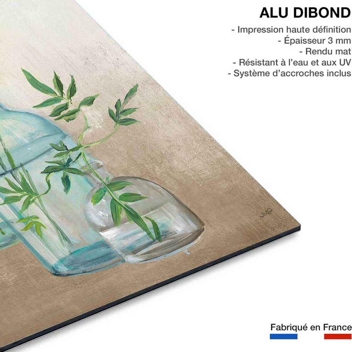 Tableau Fleurs médicinales Tableau alu Dibond