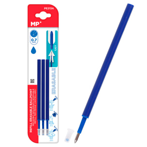 24 PACCHI DI RICAMBIO PER PENNA CANCELLABILE BLU 3 Uds.