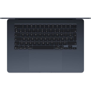 Ordinateur Apple MACBOOK Air 15" Puce M4 CPU 10 / GPU 10 coeurs Mémoire RAM 24Go Stockage 512Go SSD Retina Minuit