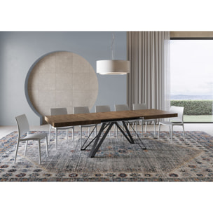 Mesa extensible 90x180/284 cm Terium nogal patas antracita