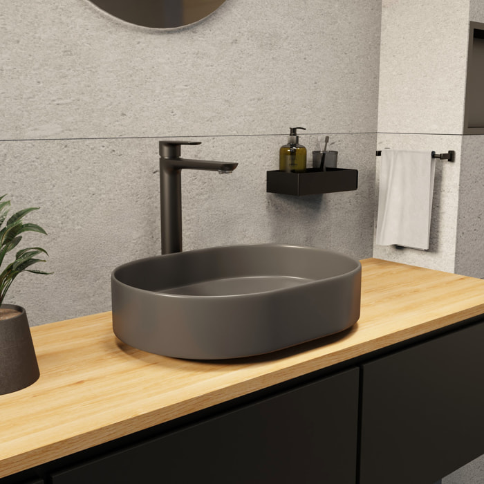 PixL 50 x 36,5 x 12 cm vasque à poser Infinitio, sans trop-plein, gris (CEPX5037GRM)