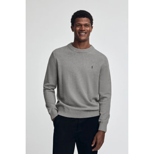 Maglione grigio vigorè in misto lana con ricamo Rigby Go