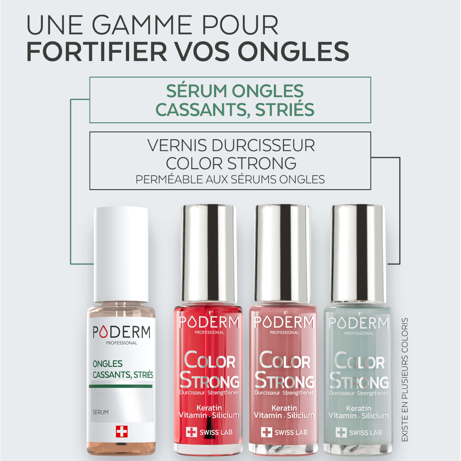 Color Strong - Vernis Durcisseur Kératine, Vitamine & Silicium Gloss Éclat