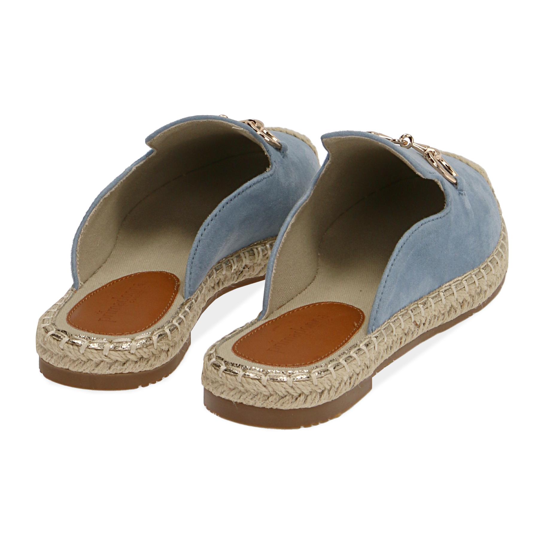 Espadrillas celeste in microfibra