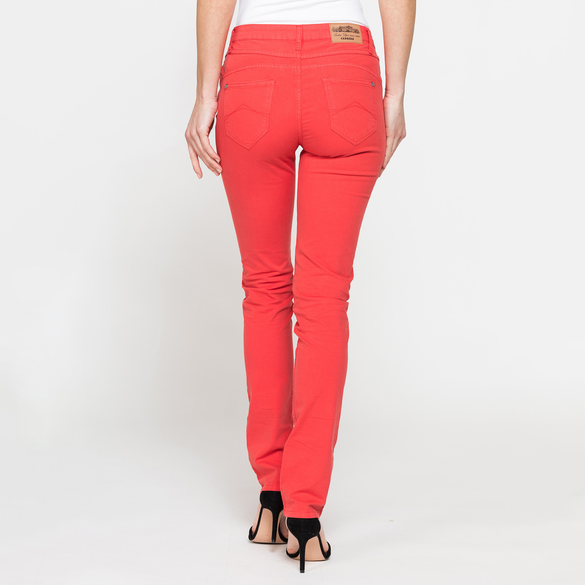 PANTALONE COLORATO IN POPELINE. Modello basic 752