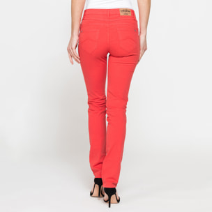 PANTALONE COLORATO IN POPELINE. Modello basic 752