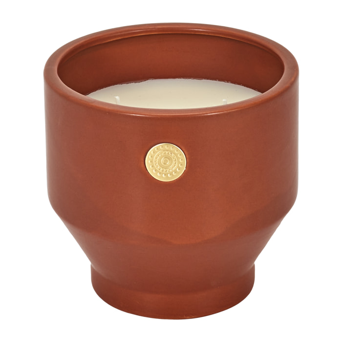 Bougie Parfumee Ciment Ocre Medaillon
