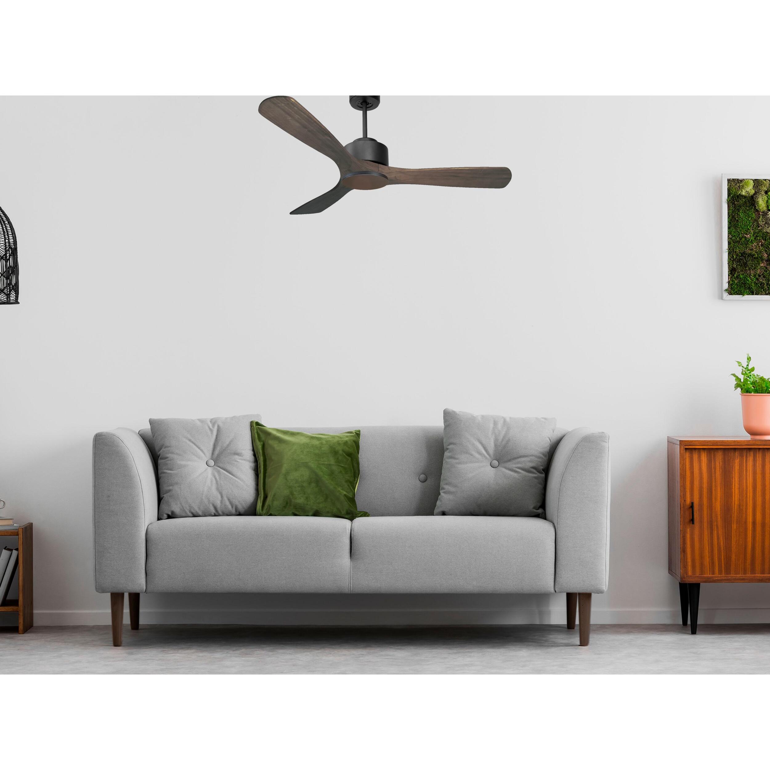 Ventilateur de plafond ø132 cm avec Wifi Réversible Hypersilence 40   W Noir
