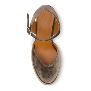 Zapato tacón Visby en terciopelo con tacón de 10 cm