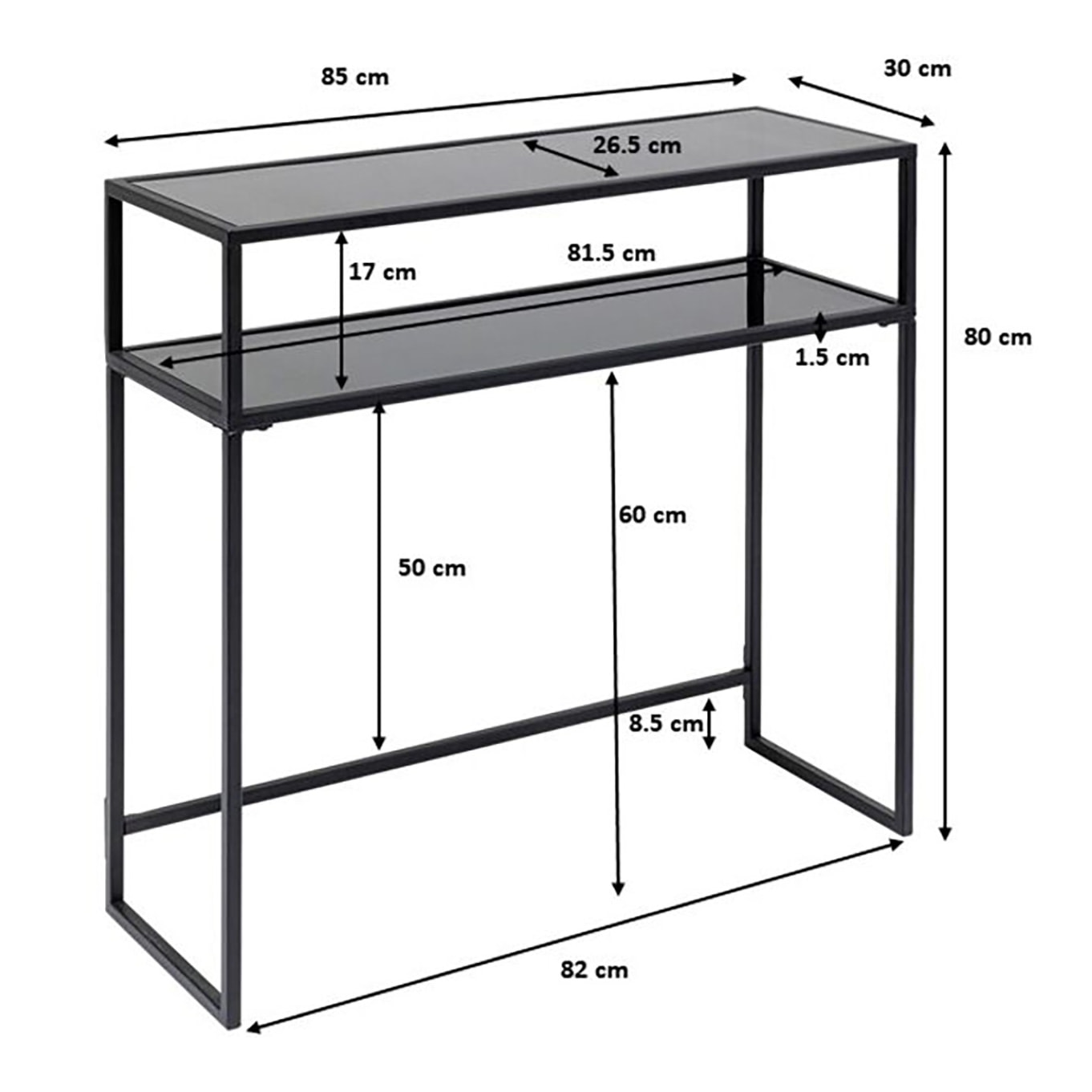 Console Loft 85x30cm dorée Kare Design