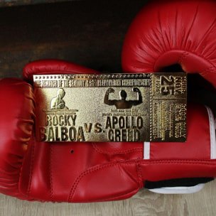 Rocky 2 Replica Biglietto Rocky Balboa vs Apollo Creed (Placcato in Oro) Fanattik