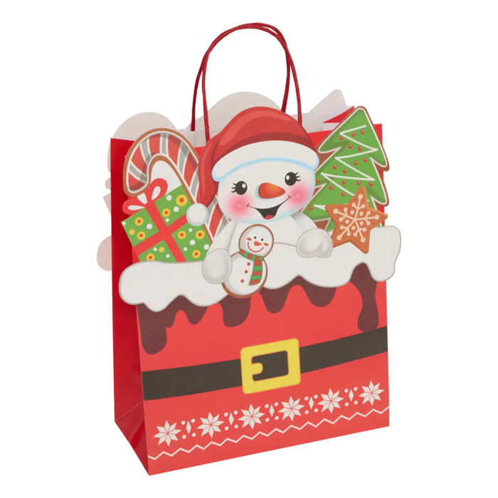 Sac cadeau de Noël personnages moyen modèle