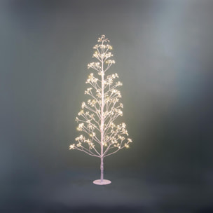 Abete artificiale Flower con 1000 Led da esterno - Pezzi 1 - Colore Giallo - 16x120Hx16cm - Bianchi Dino