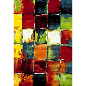 Tapis géométrique déstructuré BEHE multicolore