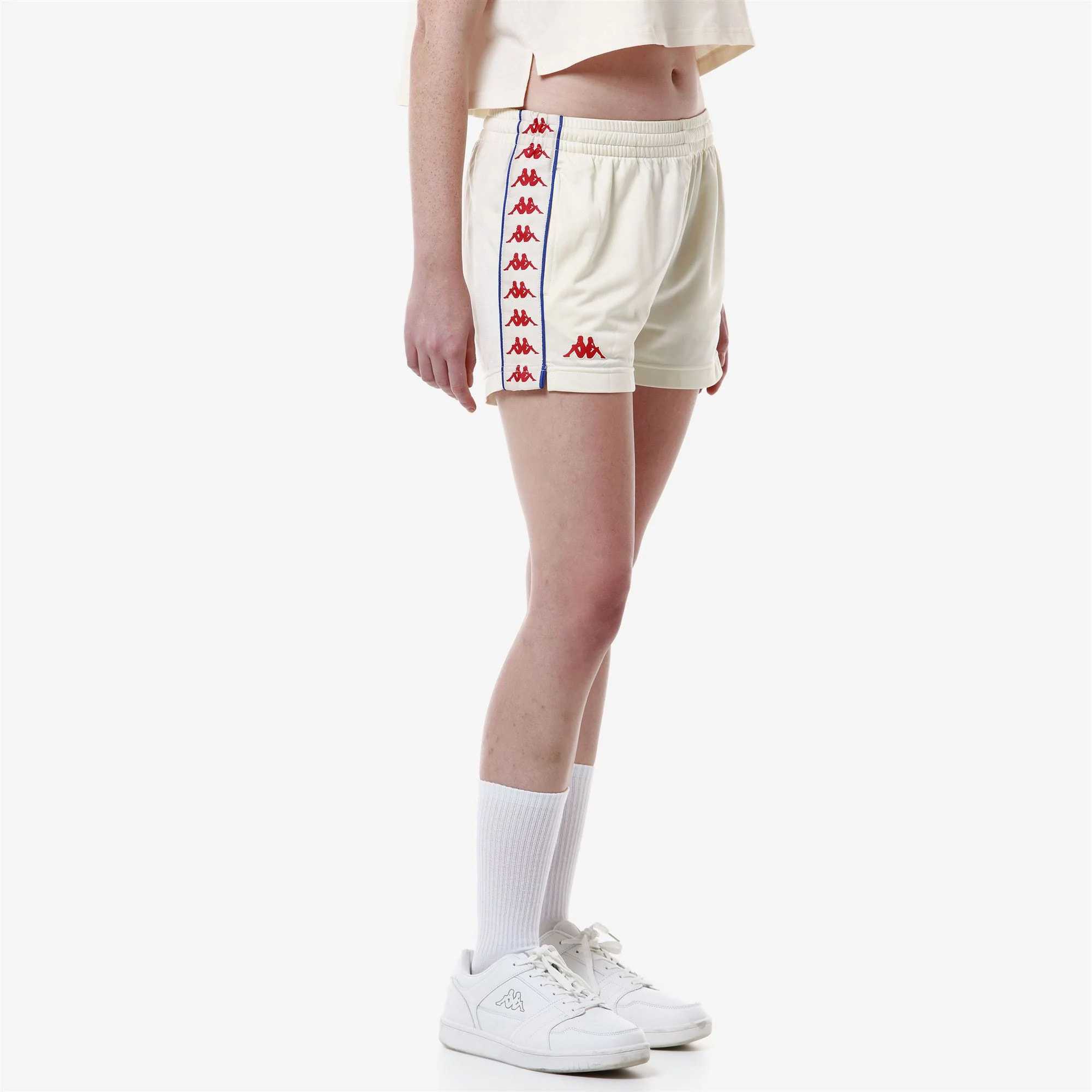 Kappa - Pantaloni Corti Donna Bianco - 222 Banda Ladytread